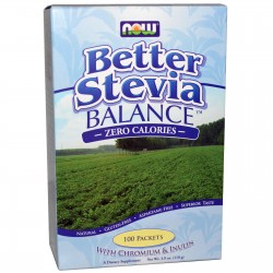 СТЕВИА БАЛАНС пакетчета 100 бр. НАУ ФУУДС | STEVIA BALANCE packets 100s NOW FOODS