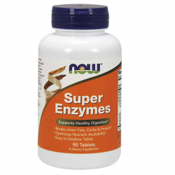 СУПЕР ЕНЗИМИ таблетки 90 бр. НАУ ФУУДС | SUPER ENZYMES tabs 90s NOW FOODS