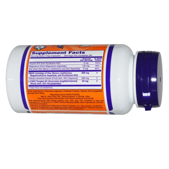 ТЕСТО ДЖАК 100 капсули 60 бр. НАУ ФУУДС | TESTO JACK 100 caps 60s NOW FOODS