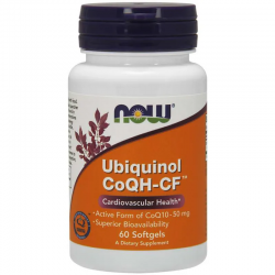 УБИКВИНОЛ КОQ10-CF™ (Коензим Q10) меки капсули 60 бр. НАУ ФУУДС | UBIQUINOL COQ10-CF™ softgels 60s NOW FOODS