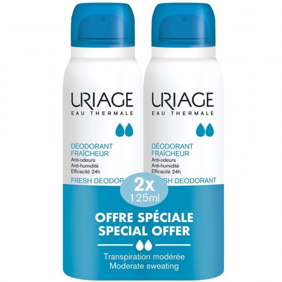 ЮРИАЖ Дезодорант спрей КОМПЛЕКТ 2 х 125 мл аерозол ПРОМО | URIAGE Fresh deodorant spray PROMO SET 2 x 125ml