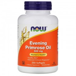 МАСЛО ОТ ВЕЧЕРНА ИГЛИКА 500мг меки капсули 250 бр. НАУ ФУУДС | EVENING PRIMROSE OIL 500mg softgels 250s NOW FOODS