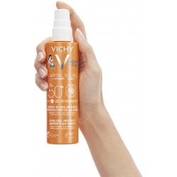 ВИШИ КАПИТАЛ СОЛЕЙЛ СЕЛ ПРОТЕКТ Слънцезащитен флуиден спрей за деца SPF50+ 200мл | VICHY CAPITAL SOLEIL CELL PROTECT Sun protective fluid spray for kids SPF50+ 200ml