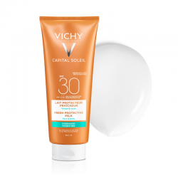 ВИШИ КАПИТАЛ СОЛЕЙЛ Слънцезащитно хидратиращо мляко за лице и тяло SPF30 300мл | VICHY CAPITAL SOLEIL Sun fresh hydrating milk face and body SPF30 300ml