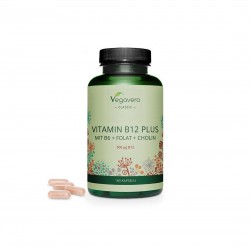 ВИТАМИН В12 + ВИТАМИН В6, ФОЛАТ И ХОЛИН x 180 капсули ВЕГАВЕРО | VITAMIN B12 PLUS (Mit B6+ Folat + Cholin) x 180 caps VEGAVERO