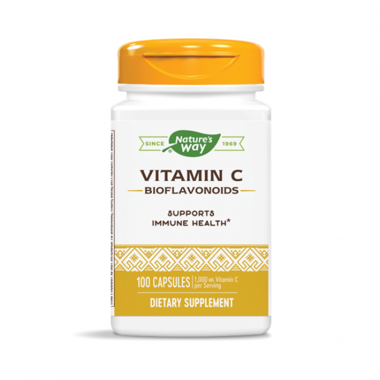 ВИТАМИН Ц 500мг. + БИОФЛАВОНОИДИ 100бр. капсули НЕЙЧЪР'С УЕЙ | VITAMIN C 500mg + BIOFLAVONOIDS 100s caps NATURE'S WAY