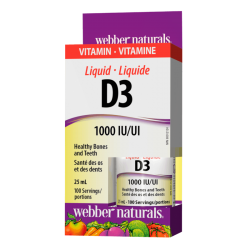 ВИТАМИН Д3 1000IU течен 25мл/100 дози УЕБЪР НАТУРАЛС | VITAMIN D3 1000IU liquid 25ml/100 servings WEBBER NATURALS