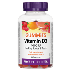 ВИТАМИН Д3 ГЪМИС 1000IU 90бр. желирани таблетки УЕБЪР НАТУРАЛС | VITAMIN D3 GUMMIES 1000IU 90s jelly tabs WEBBER NATURALS