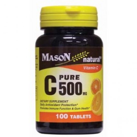 ВИТАМИН С 500мг 100 таблетки МЕЙСЪН НАТУРАЛ | VITAMIN C 500mg 100 tabs MASON NATURAL