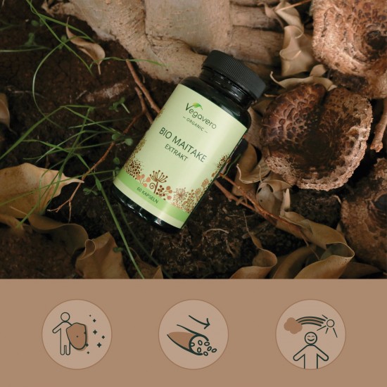 Био Майтаке капсули x 60 бр ВЕГАВЕРО | Bio Maitake Extrakt caps x 60 s VEGAVERO 