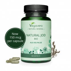 Натурален йод от био водорасли капсули x 180 бр ВЕГАВЕРО | Natural Jod Bio Aus Kelpalge caps x 180 s VEGAVERO 