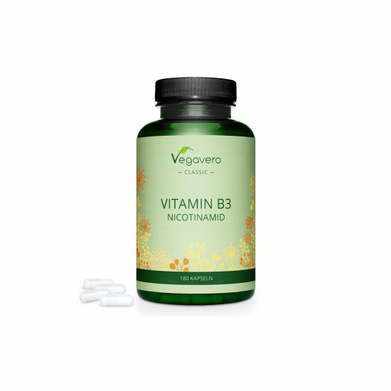 Витамин В3 Никотинамид x 180 капсули ВЕГАВЕРО | Vitamin B3 Nicotinamid x 180 caps VEGAVERO