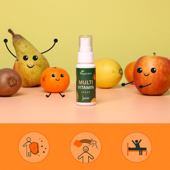МУЛТИВИТАМИНИ ЗА ДЕЦА ОРАЛЕН СПРЕЙ x 25 мл ВЕГАВЕРО | Multi Vitamin Spray Junior x 25 ml VEGAVERO 