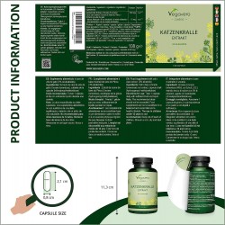 Котешки нокът екстракт x 180 капсули ВЕГАВЕРО | Katzenkralle extract 3% alkaloide x 180 caps VEGAVERO