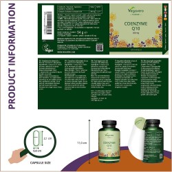 Коензим Q10 200 мг x 120 капсули ВЕГАВЕРО | Coenzyme Q10 200 mg x 120 caps VEGAVERO