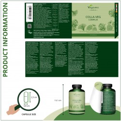 Веган Колаген Комплекс x 270 капсули ВЕГАВЕРО | Colla-Veg Complex Vegan Collagen Complex x 270 caps VEGAVERO