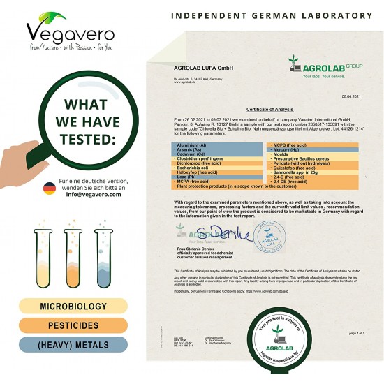 Био Спирулина + Хлорела капсули x 240 бр ВЕГАВЕРО | Bio Spirulina + Bio Chlorella caps x 240 VEGAVERO 