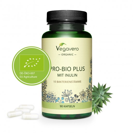 Био Пробиотик + Инулин капсули x 90 бр ВЕГАВЕРО | Pro-BIO Plus Mit Inulin caps x 90 s VEGAVERO