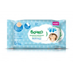 Мокри кърпи за лице и тяло 64бр БОЧКО | Wet wipes for face and body 64s  BOCHKO 
