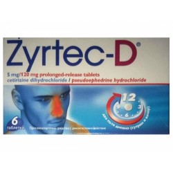ЗИРТЕК-D таблетки с удължено освобождаване 6бр. | ZYRTECD prolonged-release tablets 6s