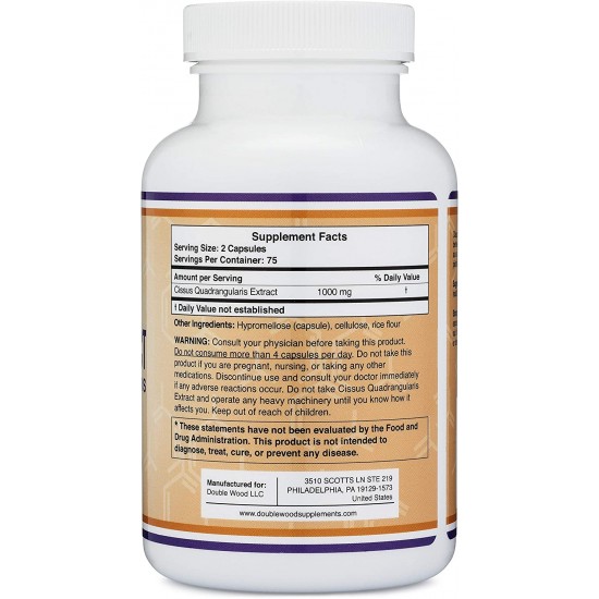 Цисус екстракт капсули x 120 бр Дабъл Ууд | Cissus extract caps x 120 s Double Wood