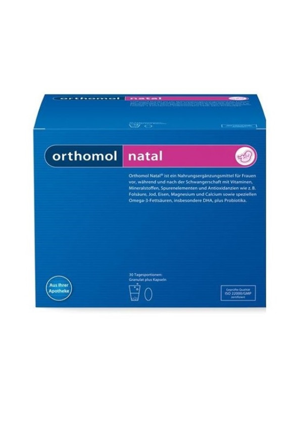 ОРТОМОЛ НАТАЛ Витамини и фитонутриенти за бременни и кърмещи жени 30бр. дози | NATAL 30s doses ORTHOMOL