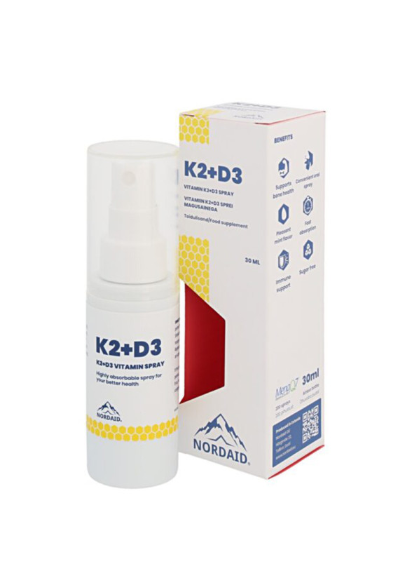 Витамин К2 + D3 х 30 мл, спрей Нордейд | K2 + D3 Spray x 30 ml Nordaid
