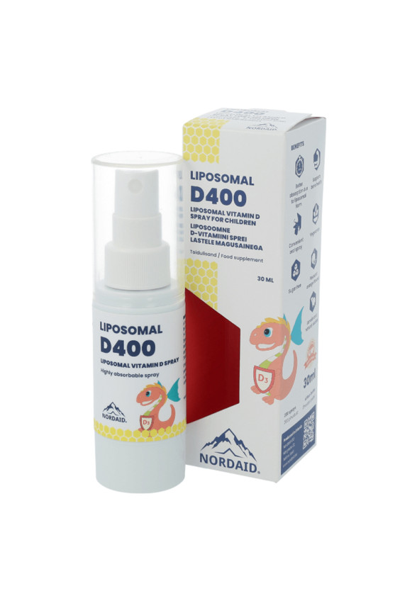 Липозомен Витамин D3 за Деца х 30 мл, спрей Нордейд | Liposomal Vitamin D3 Spray for Children x 30 ml Nordaid