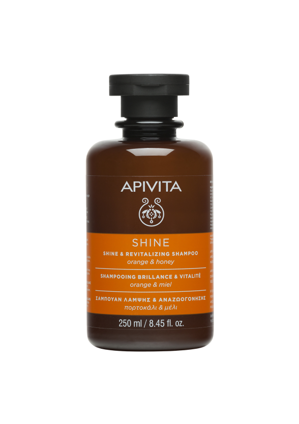 Ревитализиращ шампоан за коса, блясък и подхранване x 250мл АПИВИТА | Shine and revitalizing shampoo x 250ml APIVITA