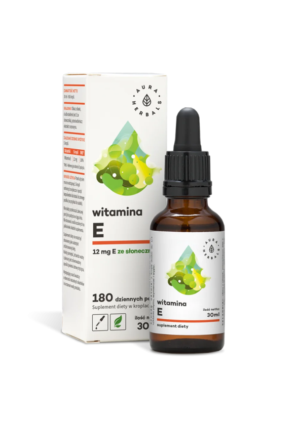 Витамин Е x 30 мл, капки Аура Хербалс | Witamina Е x 30 ml, drops Aura Herbals           