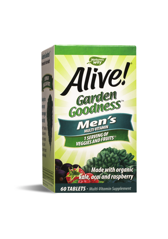 АЛАЙВ GARDEN GOODNESS™ МУЛТИВИТАМИНИ ЗА МЪЖЕ таблетки x 60бр НЕЙЧЪР'С УЕЙ | ALIVE! Garden Goodness™ Men’s Multi-Vitamin tabs x 60s NATURE'S WAY