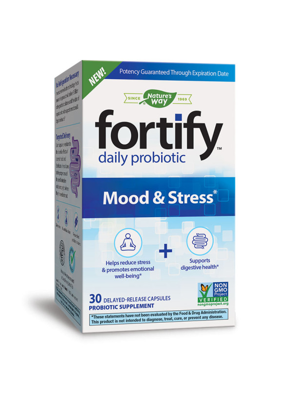 ФОРТИФАЙ DAILY Mood & Stress капсули 30 бр. НЕЙЧЪР'С УЕЙ | Fortify™ Daily Probiotic Mood and Stress caps 30s Nature’s Way 