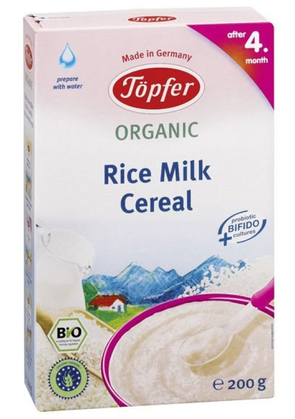 TЬОПФЕР БИО ОРГАНИК Млечна оризова каша 4+ 200гр | TOPFER BIO ORGANIC Rice milk cereal 4+ 200g