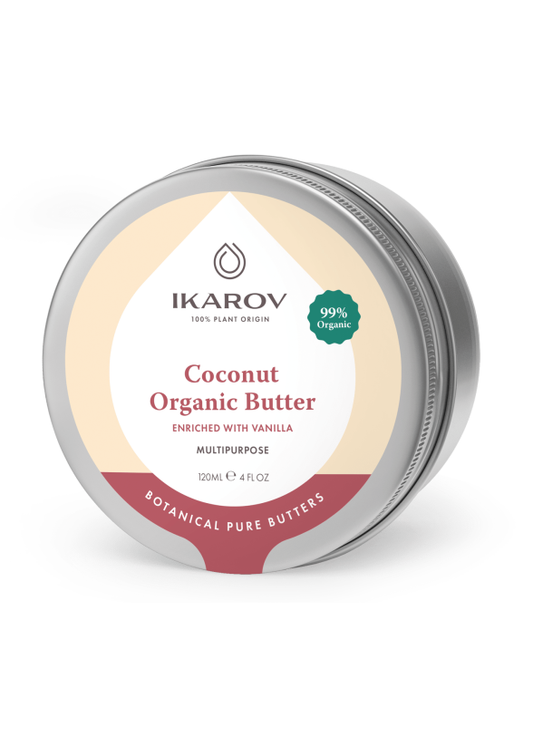 ИКАРОВ Органично кокосово масло за тяло - ВАНИЛИЯ 120мл | IKAROV Coconut organic butter - VANILLA 120ml