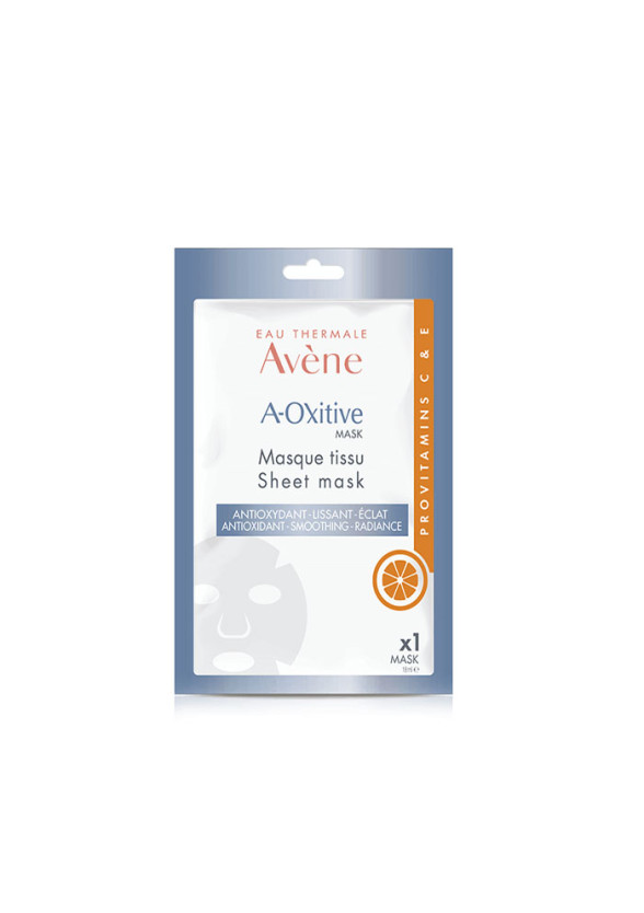 АВЕН А-ОКСИТИВ подхранваща и анти-ейдж лист (шийт) маска за лице с провитамини 18ml | AVENE A-OXITIVE Anti-age sheet mask 18ml