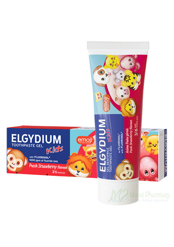 ЕЛГИДИУМ Паста за зъби за деца 3-6г КИДС ЕМОУДЖИ 50мл | Toothpaste for kids 3-6y ELGYDIUM KIDS EMOJI 50ml