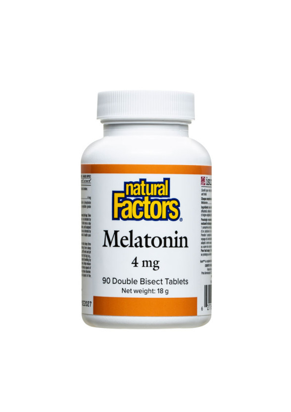 Мелатонин 4 mg x 90 таблетки НАТУРАЛ ФАКТОРС | Melatonin 4 mg x 90 tabs NATURAL FACTORS