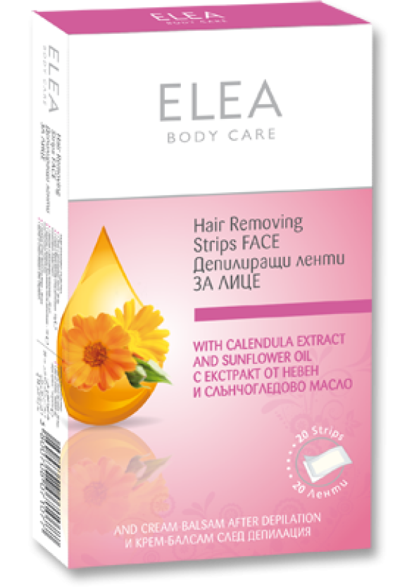ЕЛЕА Депилиращи ленти за лице 20бр | ELEA Hair removing Face strips 20s