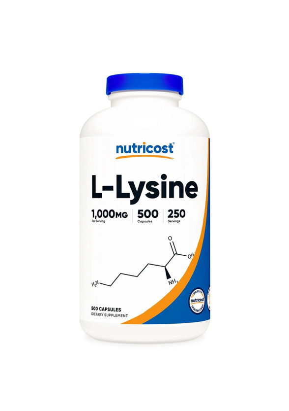 Л-Лизин 500 mg x 500 капсули НУТРИКОСТ | L-Lysine x 500 caps NUTRICOST