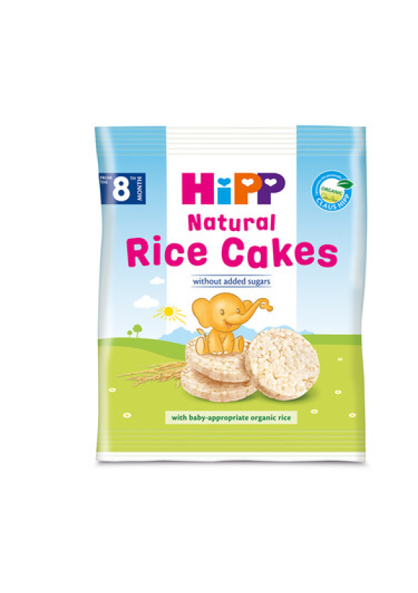 ХИП БИО натурални оризови бисквити 8+ м. 35гр. | HIPP BIO Natural rice cakes 8+ m 35g