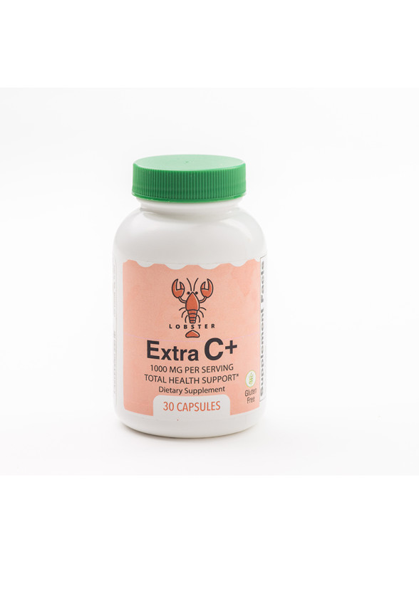 ЕКСТРА Ц+ Натурален Витамин C 500мг капсули 30бр ЛОБСТЕР | EXTRA C+ 1000mg caps x 30s LOBSTER
