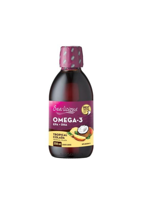 ОМЕГА-3 за ДЕЦА сироп с Тропически вкус 250мл СИЙ ЛИШЪС | OMEGA-3 for KIDS Tropical colada 250ml SEA LICIOUS