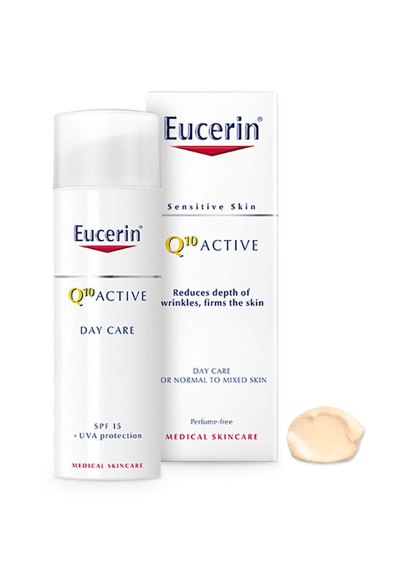 ЮСЕРИН Q10 АКТИВ Дневен флуид за лице SPF15 + UVA защита 50мл | EUCERIN Q10 ACTIVE Anti-wrinkle day cream SPF15 + UVA protection 50ml
