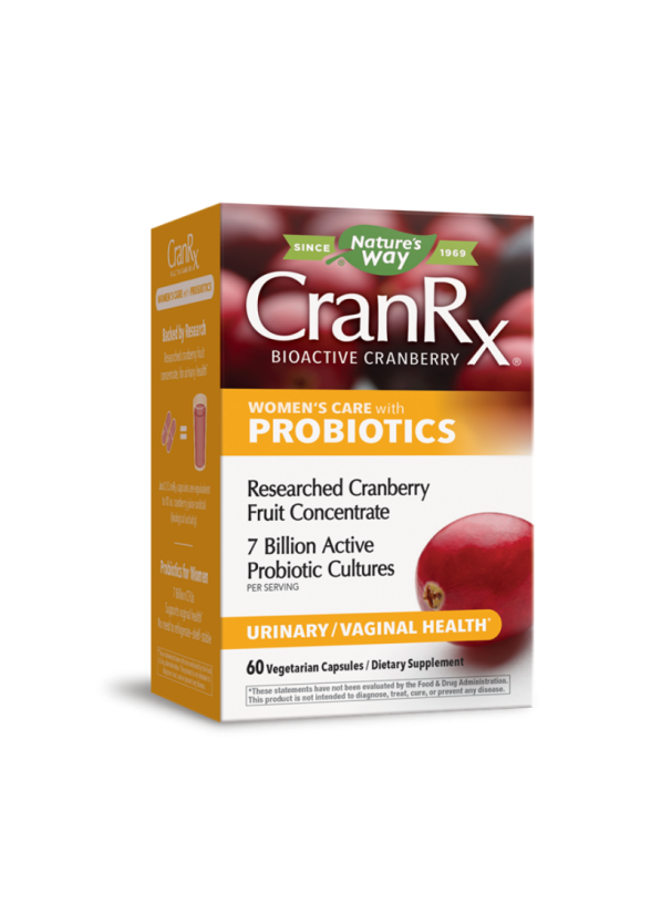 КРАН RX (Червена боровинка + 7 млрд. активни пробиотици за жени) 306мг х 60 капсули НЕЙЧЪР‘С УЕЙ | CRAN RX Multi-Probiotic for Women (Cranberry + 7 billion active cells) 306mg veg. caps 60s NATURE'S WAY
