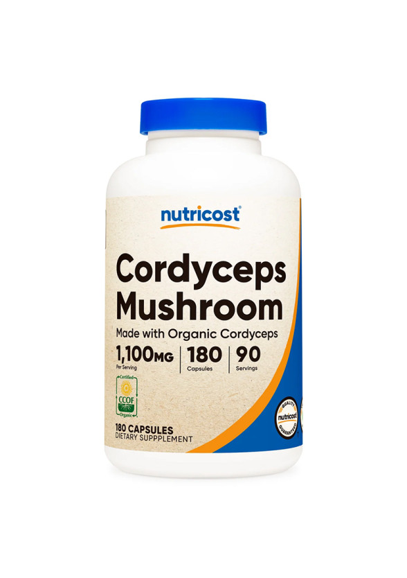 Кордицепс 550 mg x 180 капсули НУТРИКОСТ | Cordyceps Mushroom x 180 caps NUTRICOST