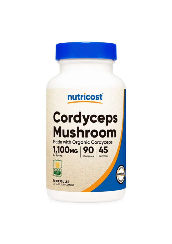 Кордицепс 550 mg x 90 капсули НУТРИКОСТ | Cordyceps Mushroom Organic  x 90 caps NUTRICOST