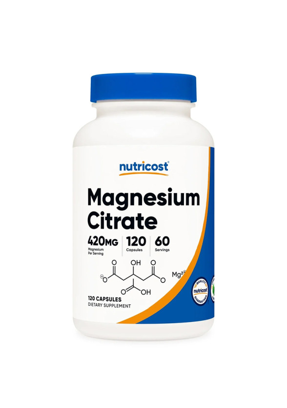 Магнезий цитрат x 120 капсули НУТРИКОСТ | Magnesium Citrate x 120 caps NUTRICOST