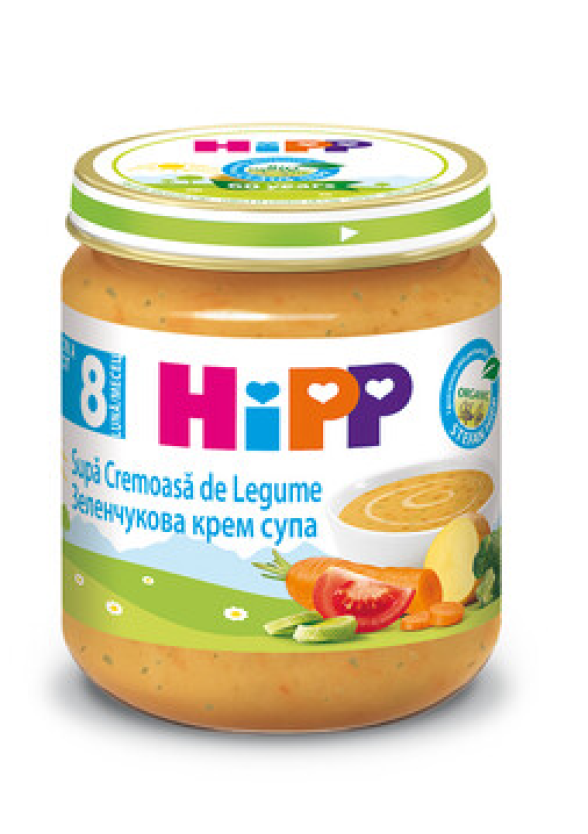 ХИП БИО Пюре Зеленчукова крем супа 8+ м. 200гр. | HIPP BIO Vegetable cream soup puree 8+ m 200g