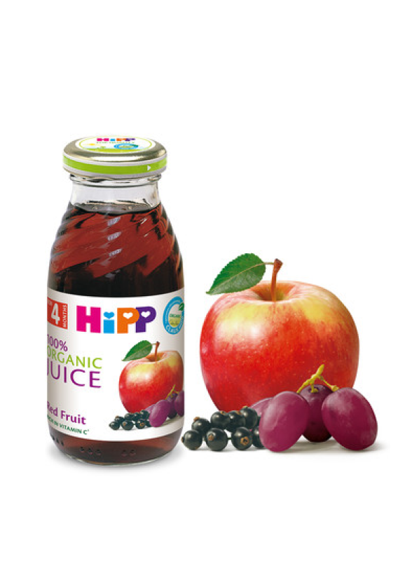 ХИП БИО Сок от червени плодове 4+ м. 3бр х 200мл. | HIPP BIO Organic juice red fruit 4+ m 3s x 200ml