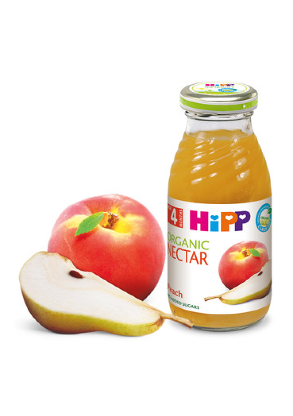 ХИП БИО Нектар от праскови с круши 4+ м. 200мл. | HIPP BIO Organic nectar peach and pear 4+ m 200ml
